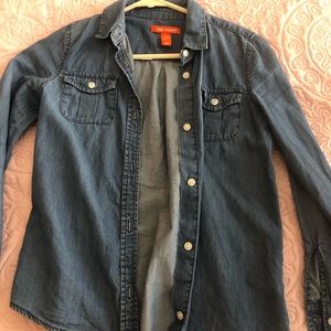 Joe Fresh girls denim button up shirt